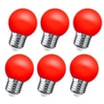 thumbnail image 1 of Bombilla roja de 5 W, luces nocturnas de colores, porche, guirnalda de luces navideñas, decoración, fácil de instalar, varias aplicaciones, paquete de 6, 1 of 5