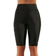 thumbnail image 4 of Attraco Women's Long Board Shorts High Waist Swim Bottom Solid Jammer Swim Shorts, 4 of 4