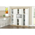thumbnail image 3 of Inval GALLEY 3-Piece Pantry Set in White and Vienes Oak Engineered Wood, 3 of 8