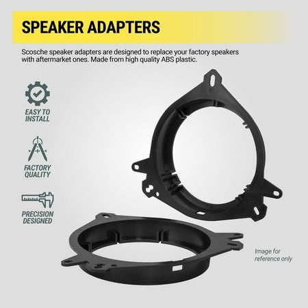 Scosche SAGMHR634 6.5”-6.75” Speaker Adapters Compatible with Select 2005-20 GM 2 pc.