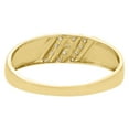thumbnail image 4 of 10K Yellow Gold Mens Diamond Wedding Band 3 Row Engagement Ring 0.13 Ct., 4 of 5