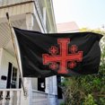 thumbnail image 3 of Bandera roja de Jerusalén, cruz de los cruzados, 90 x 150 cm, poliéster, 3 of 3