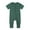 Olive Green, variant on Odeerbi Newborn Infant Baby Boys Girls Cotton Romper Solid Color Jumpsuit One Piece Bodysuit Short Sleeve Baby Clothes Fashion Cute Soft Zipper Home Wear Navy