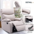 thumbnail image 3 of hzlagm Manual Recliner Chairs for Adults with Safety Reclining Easy to Operate Footrest & Headrest Mechanism for Bedroom, Living Room, RV - Beige, 3 of 6