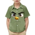 thumbnail image 2 of Piuwrlz Army Green Short Shirts Sleeve Toddler Boys Graphic polo Pocket Pullover T Shirts Army Green Size 6 Years, 2 of 9
