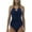 Navy, variant on WAYUTE Womens One Piece Swimsuits Solid Color Tummy Control Triangle Bathing Suits Backless Fashion Slim Fit Comfortable Swimwear