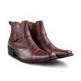 thumbnail image 7 of Ferro Aldo Alejandro MFA606326 Mens Memory Foam Casual High Western Buckle Strap Ankle Dress Boots, in Brown, Men's Size 12, 7 of 7