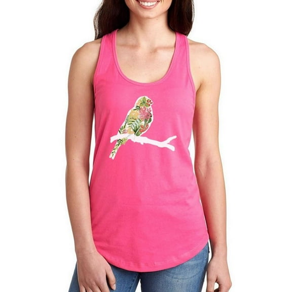 Foliage And Feathers Ii Racerback Tank Women -June Erica Vess Designs, Female Small