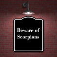 thumbnail image 2 of Beware of Scorpions BLACK Aluminum Composite Sign 15''x18'', 2 of 9