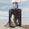 thumbnail image 3 of Lsque Ruins Tiger Warrior Printed Luggage Cover, Travel Luggage Protector,Scratch and Dirt Resistant, Fits 18-32 Inch Luggage -, 3 of 9