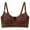 Brown, variant on Lace Seamless Bra for Women Plus Size Deep V Underwire Support Comfortable Gathered Lift Everyday Lingerie Soft Nylon Floral Design