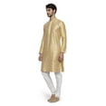 thumbnail image 3 of Ethnix Men's Mandarin Collar Festive Gold Collection Kurta Pajama 2-piece set; XL, 3 of 5
