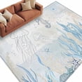 thumbnail image 6 of Blue Seahorse Coastal Area Rug 5x8 Washable Rug Non Slip Summer Beach Nautical Ocean Coral Large Area Rug Soft Stainresistant Indoor Floor Carpet for Living Room Bedroom Home Office Dining Room, 6 of 8