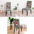 thumbnail image 2 of muroi Grey Gnomes Christmas Dining Room Chair Covers Set of 4, Stretch Kitchen Chair Cover Protector, Xmas Tree Balls Snowflake Chair Slipcovers RemovableSeat Cover for Party Banquet, 2 of 7