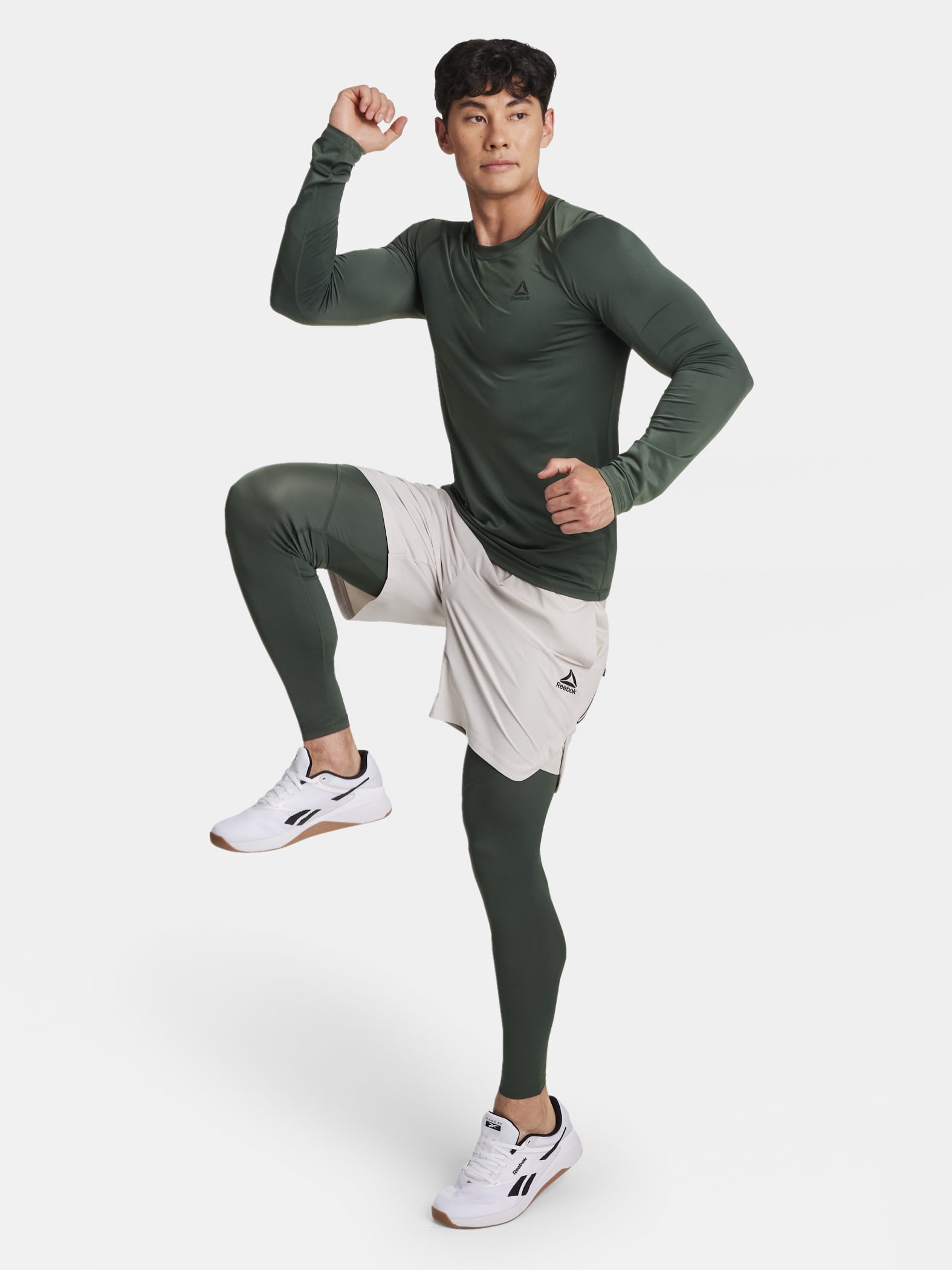 Reebok Men's and Big Men's Kinetic Compression Leggings, Sizes XS-5XL