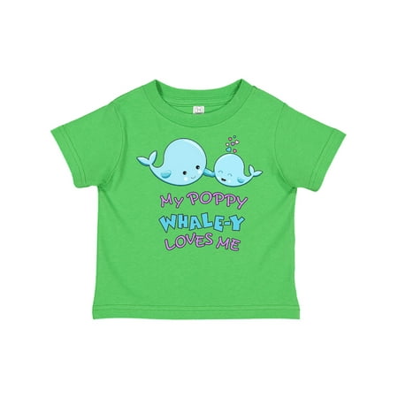 

Inktastic My Poppy Whale-y Loves Me Gift Toddler Boy or Toddler Girl T-Shirt