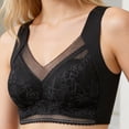 thumbnail image 2 of PMVFHDE Seamless Wireless Lace Bra Non Padded Bralette Comfortable Soft Daily Casual Wear Women's Unlined Lightweight Breathable Smooth Stretch Fit Black - 4L, 2 of 5