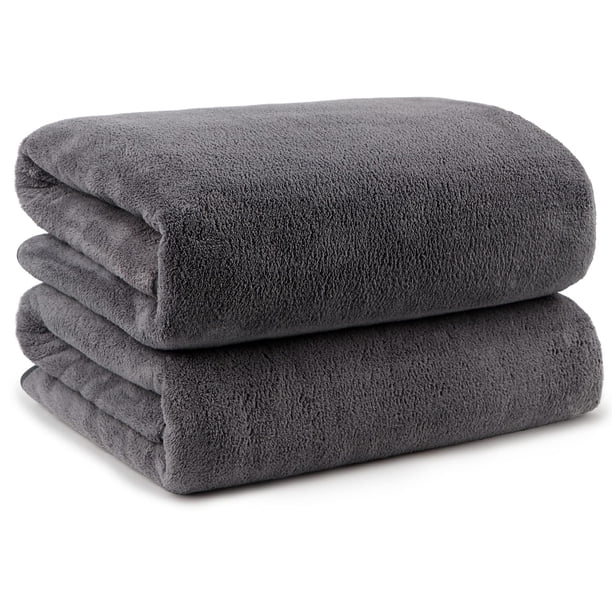 Toallas de baño Orighty de microfibra, 2 unidades, 70 x 140 cm, color gris