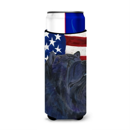 

USA American Flag with Chow Chow Ultra Beverage Insulators for slim cans SS4028MUK