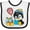 White and Black, variant on Inktastic Penguin 1st Birthday Boys or Girls Baby Bib