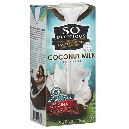 Turtle Mountain So Delicious Original Sugar Free Coconut Milk Beverage, 32 oz (Pack of 12)