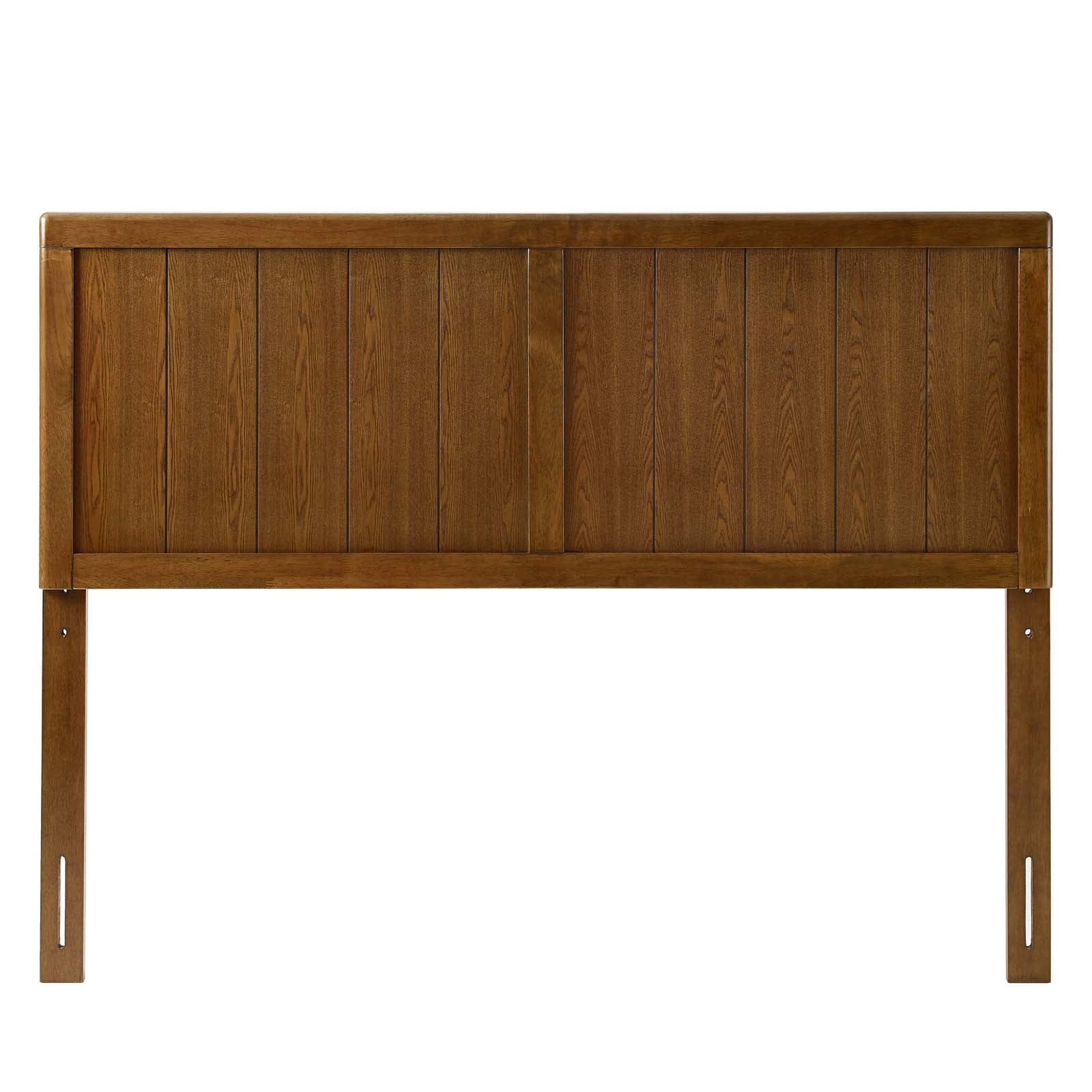 Headboard, Twin Size, Wood, Brown Walnut, Modern Contemporary Urban Design, Bedroom Master Guest Suite