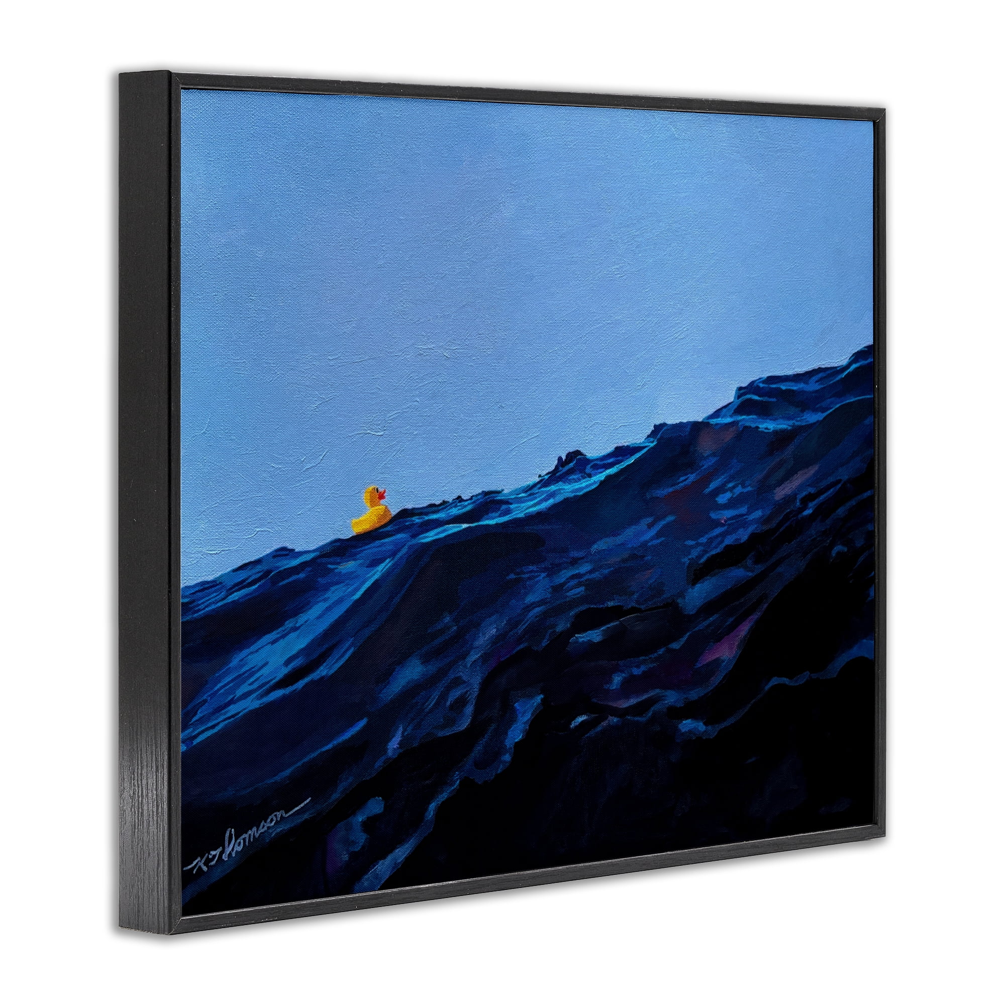 You're The One Duck Black Framed Giclee Art, design by Keith Thomson