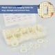 thumbnail image 5 of Arandelas de plástico de 500 piezas, arandelas planas de nailon M2/M2.5/M3/M4/M5/M6/M8/M10, arandela de sellado blanca para sujetadores industriales Ormromra YQ-1286, 5 of 6