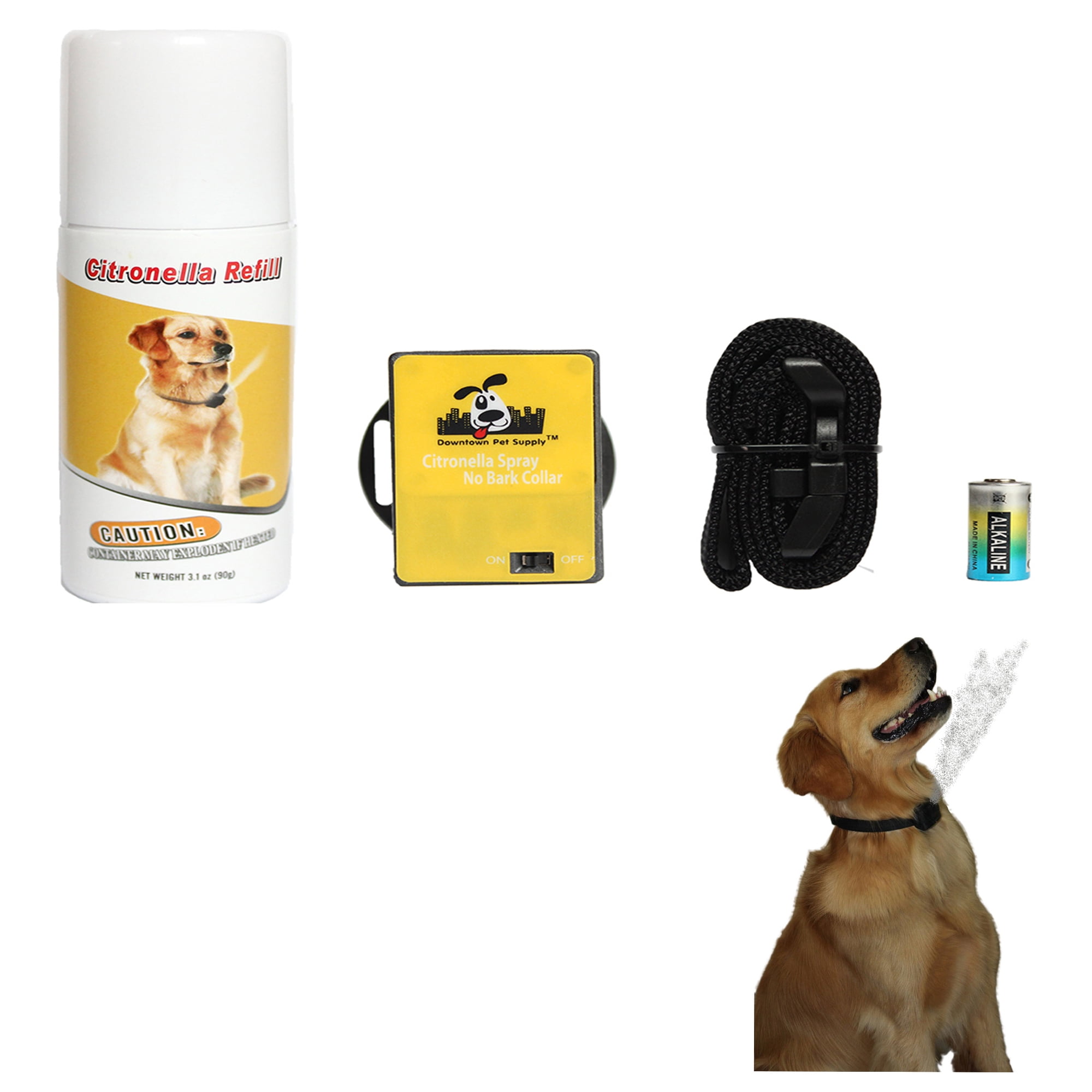 NO BARK Collar Citronella Spray AntiBark collar for Dogs Kit Safe
