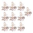 thumbnail image 2 of Abbracc 10Pcs Rhinestone Flower Pearl Buttons Flatback Charms DIY Phone, 2 of 9