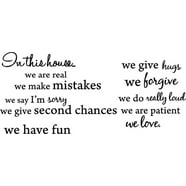 In this house,Wall Art Vinyl Decal, 22-inch x 22-inch Vinyl wall art ...
