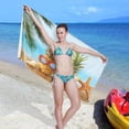 thumbnail image 6 of Coolnut Beach Towels Pineapple Starfish Camping Towels Wood Summer Sand Free Beach Towel, 30"x60" Large Beach Towels Quick Dry Bath Travel Towels Pool Yoga Beach Mat for Men Women, 6 of 6