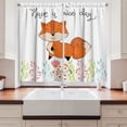 thumbnail image 2 of Ambesonne Fox Kitchen Curtains, Have a Nice Day Wording Animal, 55"x45", Multicolor, 2 of 3