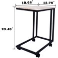 thumbnail image 5 of Table Basse, Table d'Appoint en Sofa avec Roulettes, Construction en Métal, Chêne Noir+blanc, 5 of 5