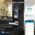 thumbnail image 5 of Veise Keyless Front Door Lock with Handle, Fingerprint Smart Lock, Keypad Deadbolt, App Control, Auto Lock, Satin Nickel, 5 of 11