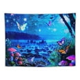 thumbnail image 5 of PRATYUS  Fantasy Forest Tapestry Aesthetic Moon Tapestry Butterfly Tapestries Galaxy Space Tapestry Wall Hanging for Bedroom Living Room  60x50inch, 5 of 6