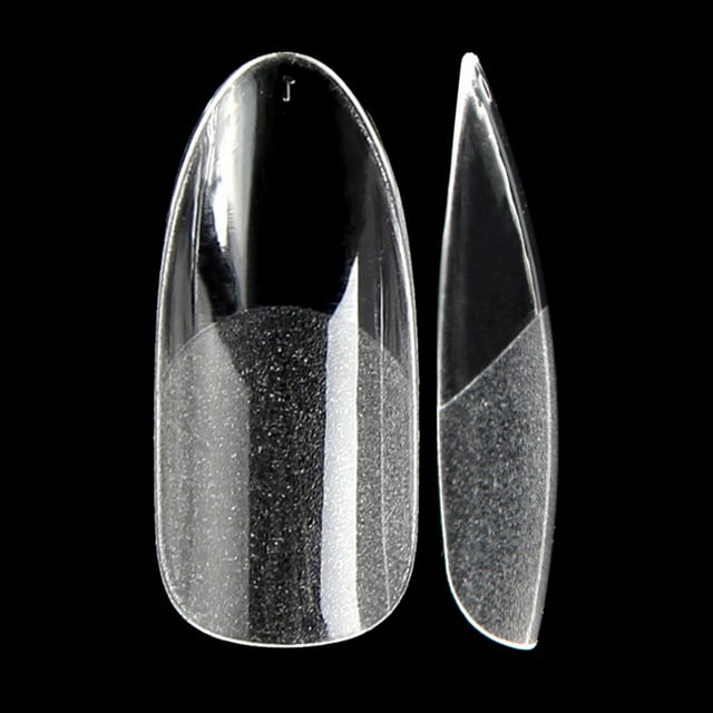 360PCS Full Cover False Nails Transparent Matte Artificial Nails French Fake Nail Tips Kit 12 Sizes