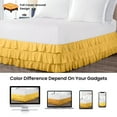 thumbnail image 4 of SGI Bedding 11 Inch Multi Ruffled Bed Skirt | Microfiber Bed Skirt | Fade Resistant, Wrinkle Free, Anti-static, Decorative, Extra Storage Space, Clutter-Free | Full, Golden, 4 of 8