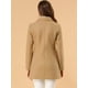 thumbnail image 5 of Abrigo Largo De Invierno Con Cuello Peter Pan Y Doble Botonadura Para Mujer Caqui XL, 5 of 6