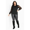 thumbnail image 2 of Avenue Women's Plus Size Parker Lace Long Sleeve Top, 2 of 2