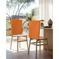thumbnail image 3 of nqOlkjepod Orange Chair Covers Set of 8, Decorative Chair Back Cover, Pure Orange Dining Room Chair Slipcovers Removable Chair Protectors Covers for Party Banquet, 3 of 7