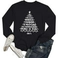 thumbnail image 4 of Arlun Women's Christmas Tree Christian Sweatshirts Funny Religious Printed Hoodless Pullovers Jesus Crewneck Long Sleeve Xmas Casual Tops Loose Cozy Fall Winter Outfits Black XXL, 4 of 4