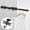 Black, variant on 12" Valet Rod for Closet Pull Out with 4 Dragonfly-shaped Hooks, Silver
