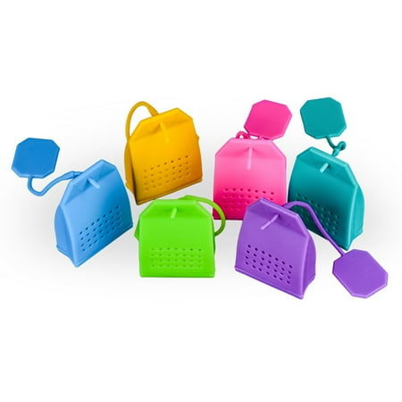 

Tea Strainer Teapot Infuser Random Color Non-toxic Loose Leaf Reusable Filter Silicone Bag