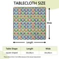 thumbnail image 2 of Colorful Skull Pattern Square Fitted Tablecloth with Elastic Edge,Square Table Cover,Washable Elastic Table Cover for Home Kitchen Party Decor 34"x34", 2 of 6