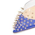 thumbnail image 2 of XYD Women Fashion Studded Transparent Pointed Closed Toe Flats Sandals Ankle Strap Buckled Sexy Dress Shoes Size 4.5 Blue, 2 of 4