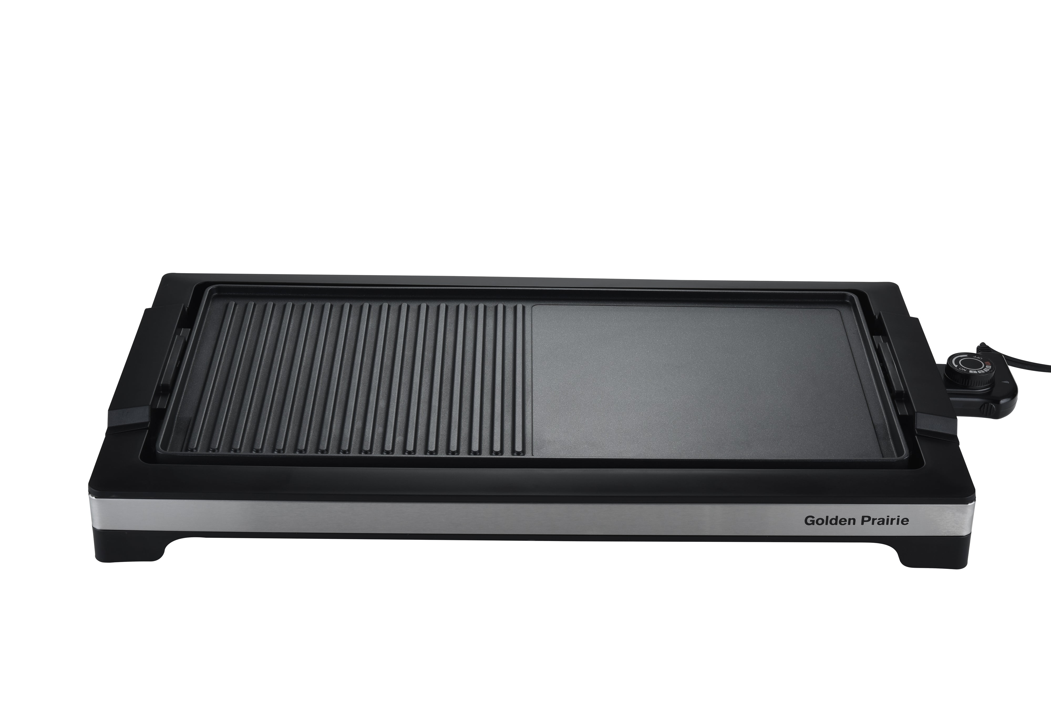 Secura Smokeless Indoor Grill 1800-Watt Electric Griddle with Reversible 2  in 1 Cast Iron Plate, Glass Lid, Extra Large Drip Tray (Dishwasher Safe) -  The Secura