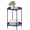 Navy Blue, variant on 2-Tier Round End Side Table, Small Metal Side Table with Removable Tray, Folding Accent Tables for Living Room, Balcony, Nightstand for Bedroom, Outdoor Tables for Patio, Gold&White