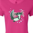 thumbnail image 4 of Inktastic Cute Axolotl Swimming with Bubbles Women's T-Shirt, 4 of 5