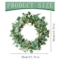 thumbnail image 3 of Spring Summer Wreath 18 Inches with Flowing Leaves for Front Door Decor, Indoor Outdoor Farmhouse Home, Porch Wall, Window, And Festival Wedding Displays, All-Season Greenery Decor, A Green Wreath, 3 of 7
